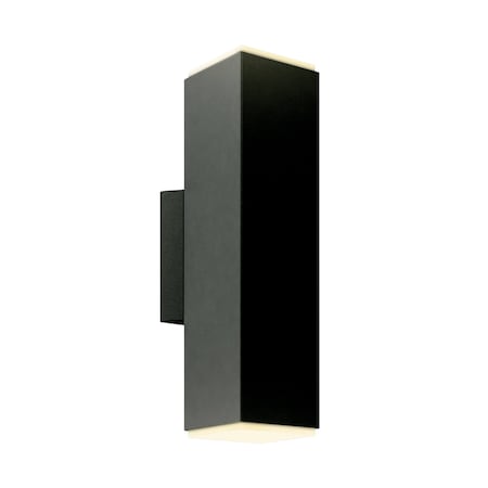 Dals 4 Inch Square Adjustable LED Cylinder Sconce LEDWALL-B-BK
